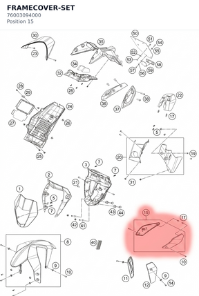 Diagram preview: FRAMECOVER-SET (76003094000)