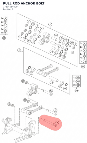 Diagram preview: PULL ROD ANCHOR BOLT (77204084000)