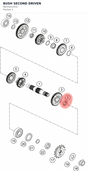 Diagram preview: BUSH SECOND DRIVEN (96333012010)