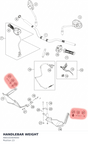 Diagram preview: HANDLEBAR WEIGHT (A60102004000)