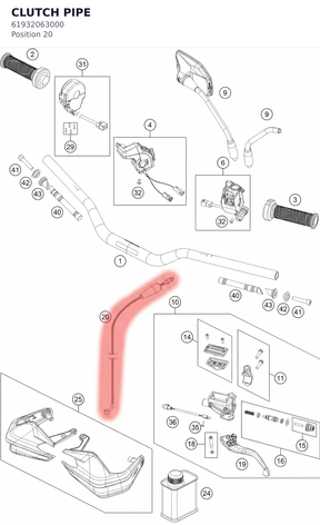 Diagram preview: CLUTCH PIPE (61932063000)
