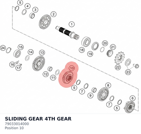 Diagram preview: SLIDING GEAR 4TH GEAR (79033014000)