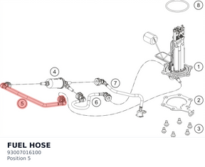 Diagram preview: FUEL HOSE (93007016100)