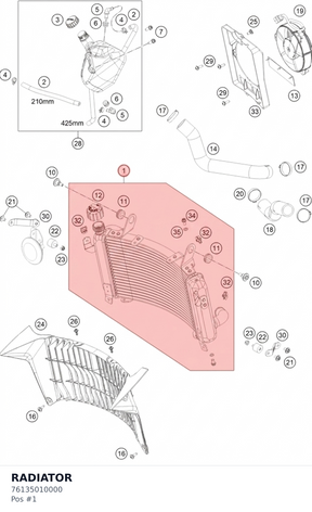 Diagram preview: RADIATOR (76135010000)