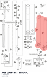 Diagram preview: AXLE CLAMP R/S + TUBE CPL. (43570558S1)