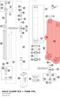 Diagram preview: AXLE CLAMP R/S + TUBE CPL. (43570558S1)