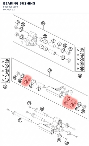 Diagram preview: BEARING BUSHING (50203081800)