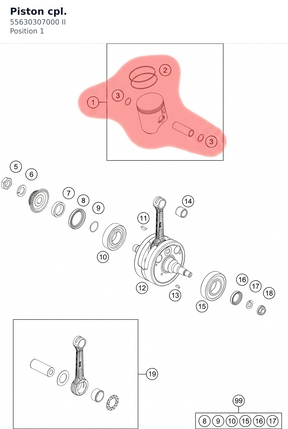 Diagram preview: Piston cpl. (55630307000 II)