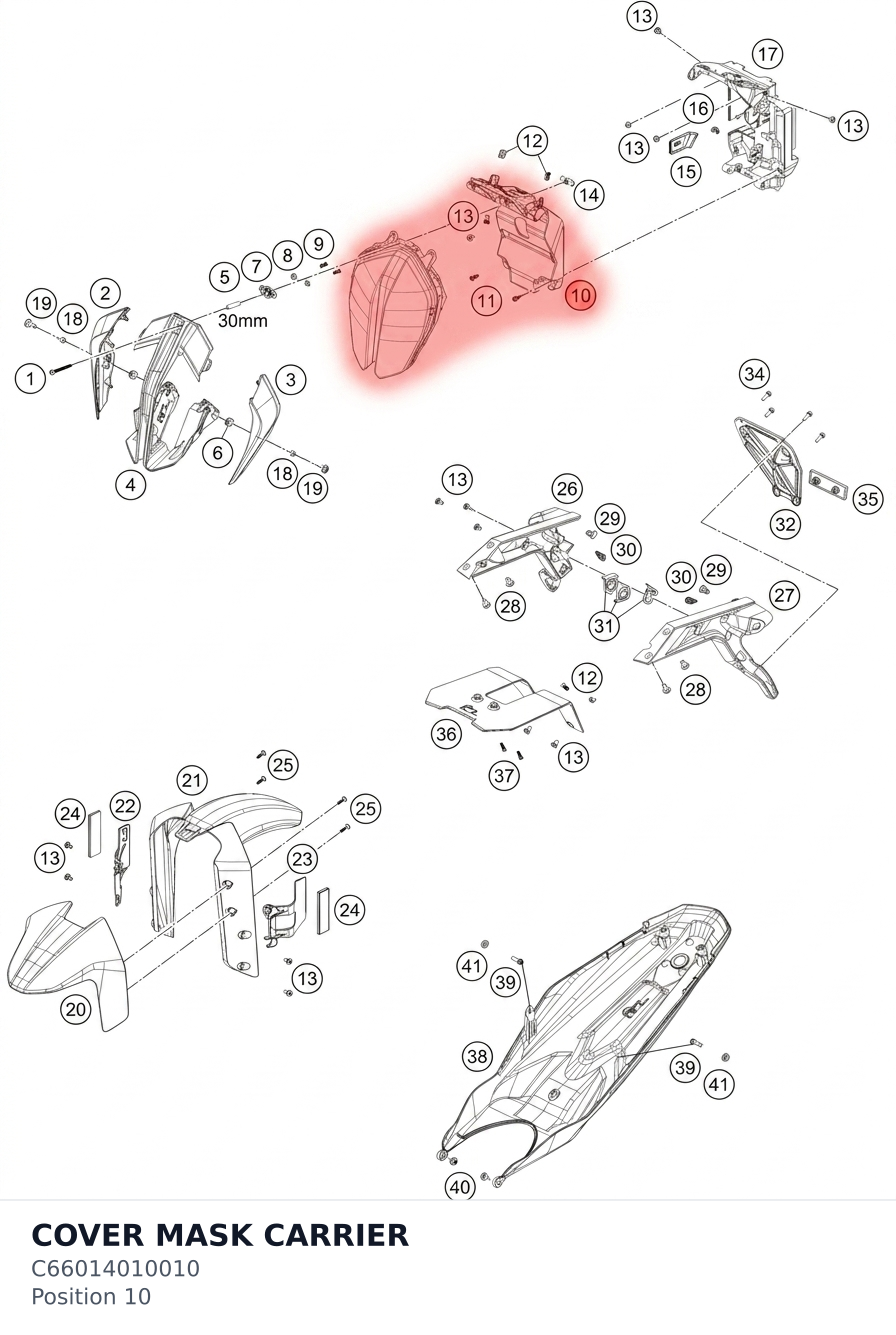 Diagram preview: COVER MASK CARRIER (C66014010010)