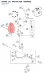 Diagram preview: BRAKE CYL. PROTECTOR ''BREMBO' (54513038000)