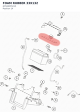 Diagram preview: FOAM RUBBER 33X132 (63508055010)