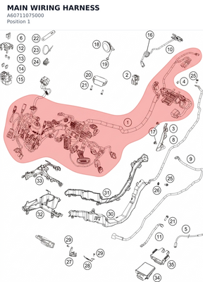 Diagram preview: MAIN WIRING HARNESS (A60711075000)