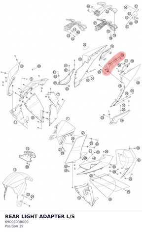 Diagram preview: REAR LIGHT ADAPTER L/S (69008038000)