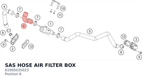 Diagram preview: SAS HOSE AIR FILTER BOX (61905035023)