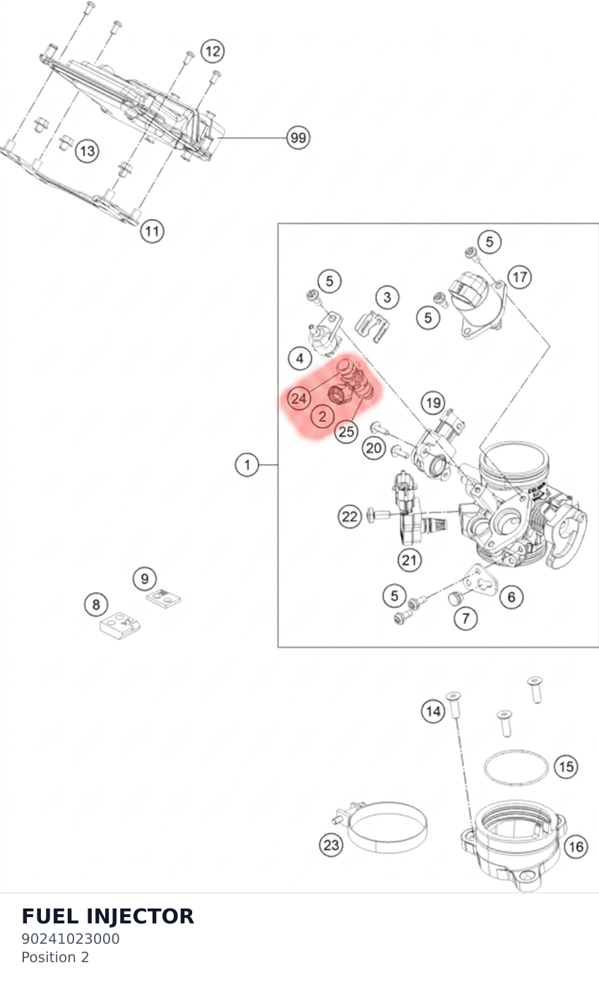 Diagram preview: FUEL INJECTOR (90241023000)