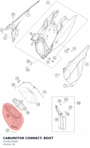 Diagram preview: CABURETOR CONNECT. BOOT (51506126000)