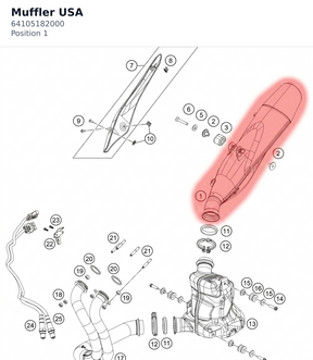 Diagram preview: Muffler USA (64105182000)