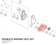 Diagram preview: DOUBLE-D WASHER 16X1 SST (C60035055150)