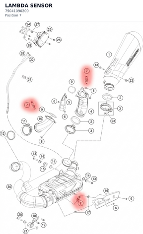 Diagram preview: LAMBDA SENSOR (75041090200)