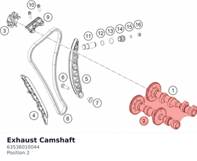 Diagram preview: Exhaust Camshaft (63536010044)