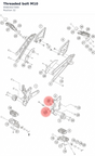 Diagram preview: Threaded bolt M10 (95803027000)