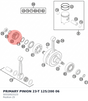 Diagram preview: PRIMARY PINION 23-T 125/200 06 (50332023123)