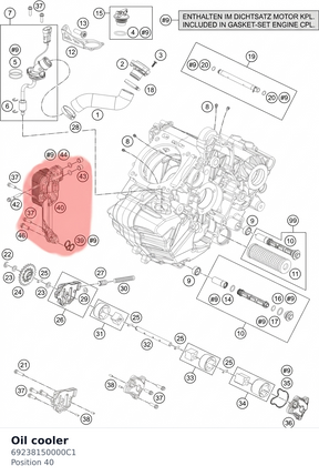 Diagram preview: Oil cooler (69238150000C1)