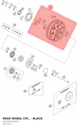Diagram preview: REAR WHEEL CPL. - BLACK (9021000104430)