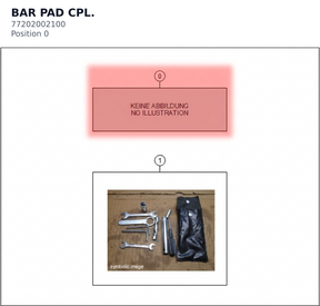 Diagram preview: BAR PAD CPL. (77202002100)