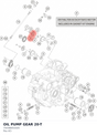 Diagram preview: OIL PUMP GEAR 20-T (75038001020)