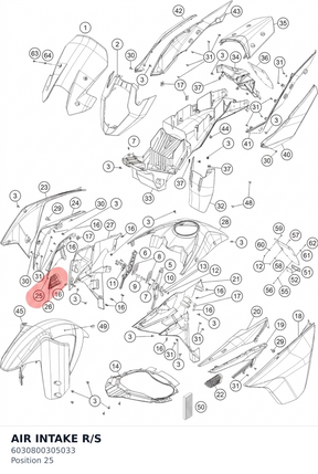 Diagram preview: AIR INTAKE R/S (6030800305033)