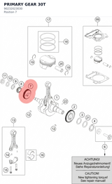 Diagram preview: PRIMARY GEAR 30T (90232023030)