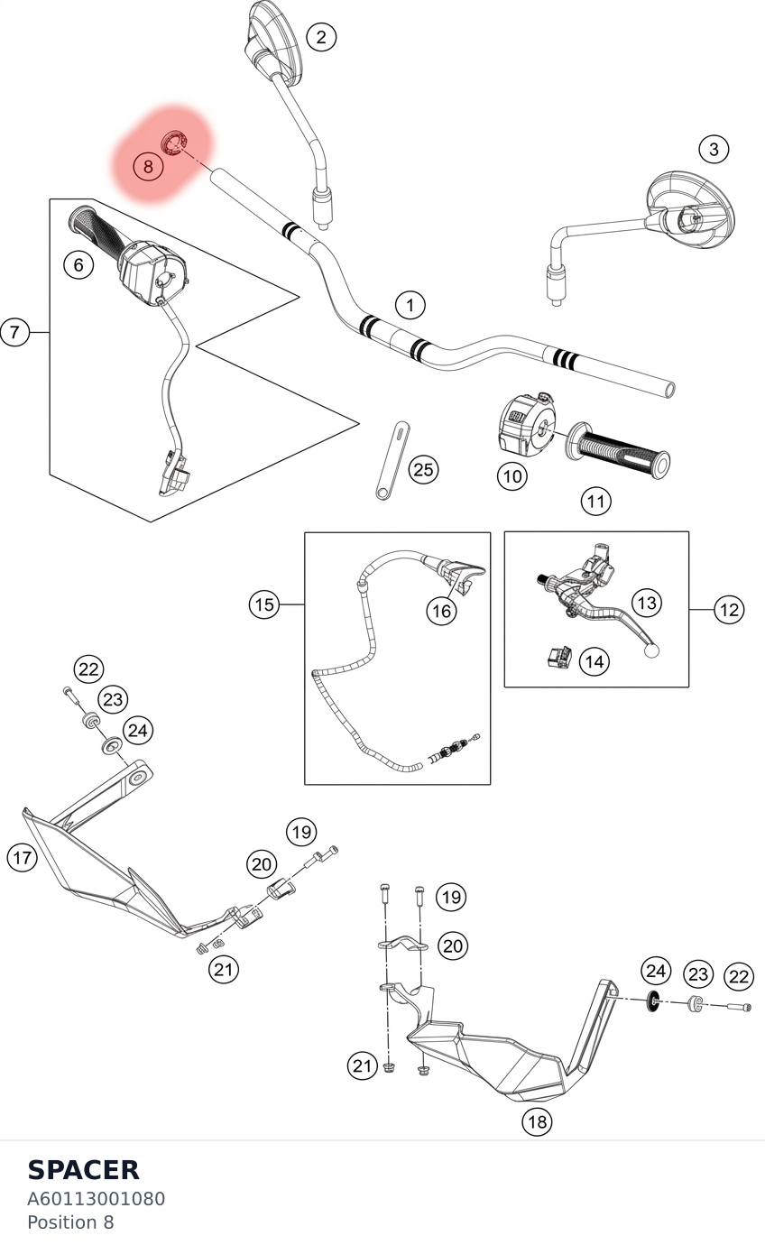Diagram preview: SPACER (A60113001080)