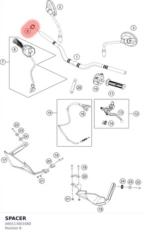 Diagram preview: SPACER (A60113001080)