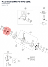 Diagram preview: WASHER PRIMARY DRIVE GEAR (90130029050)