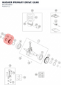 Diagram preview: WASHER PRIMARY DRIVE GEAR (90130029050)