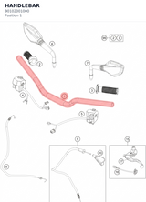 Diagram preview: HANDLEBAR (90102001000)