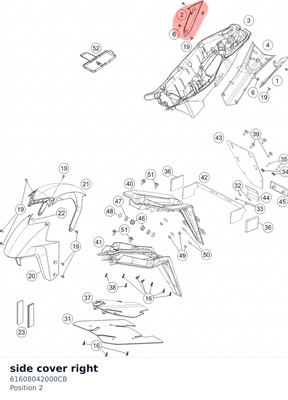 Diagram preview: side cover right (61608042000CB)