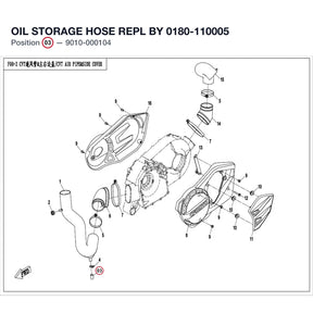 OIL STORAGE HOSE REPL BY 0180-110005 product image