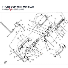 FRONT SUPPORT, MUFFLER product image