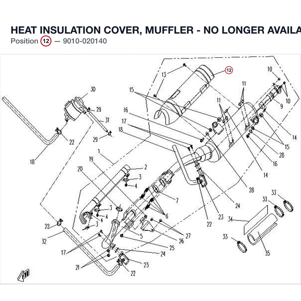 HEAT INSULATION COVER, MUFFLER - NO LONGER AVAILABLE product image