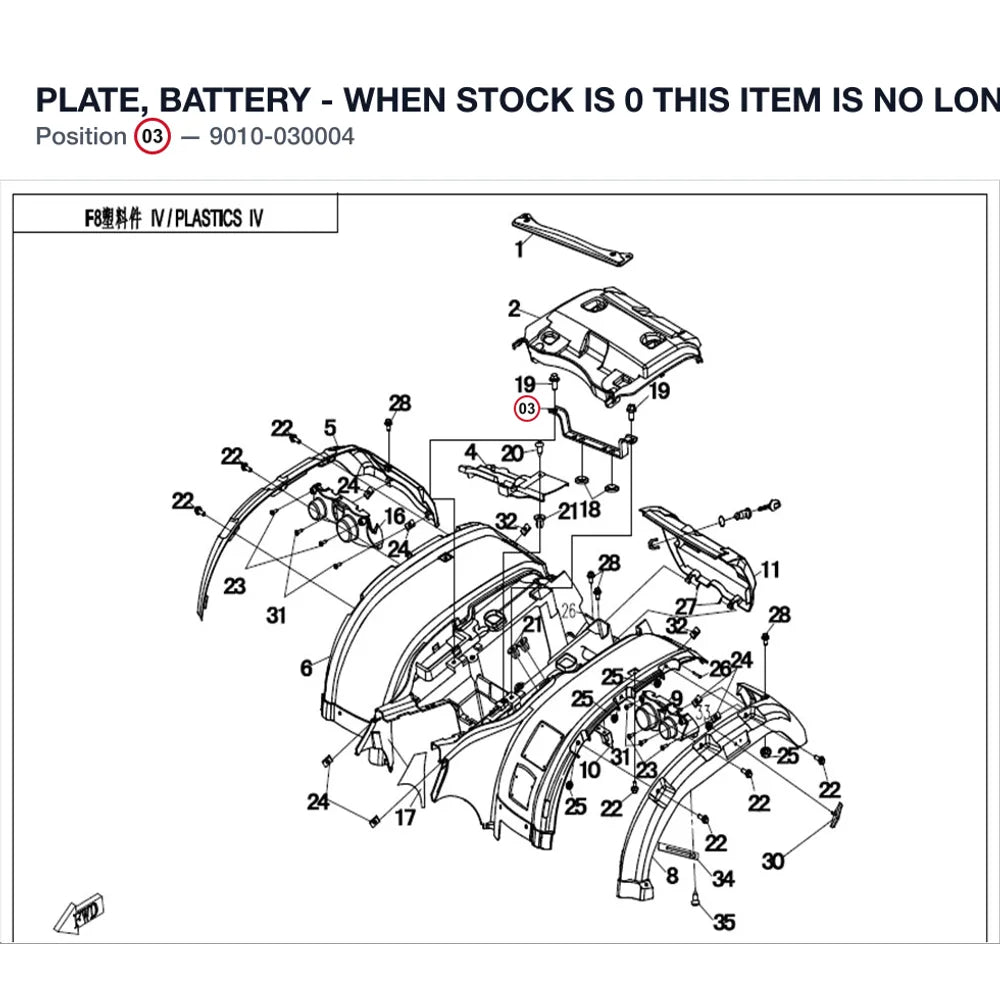 PLATE, BATTERY - WHEN STOCK IS 0 THIS ITEM IS NO LONGER AVAILABLE product image