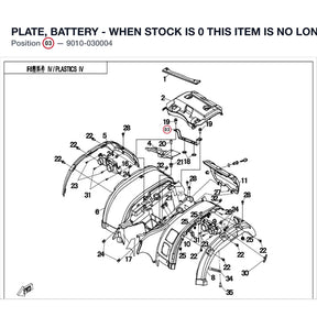 PLATE, BATTERY - WHEN STOCK IS 0 THIS ITEM IS NO LONGER AVAILABLE product image