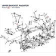 UPPER BRACKET, RADIATOR product image