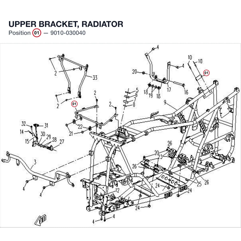 UPPER BRACKET, RADIATOR product image