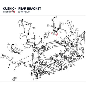 CUSHION, REAR BRACKET product image