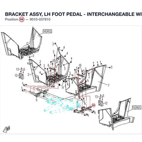 BRACKET ASSY, LH FOOT PEDAL - INTERCHANGEABLE WITH  9010-030020 product image