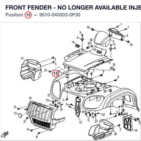 FRONT FENDER - NO LONGER AVAILABLE product image