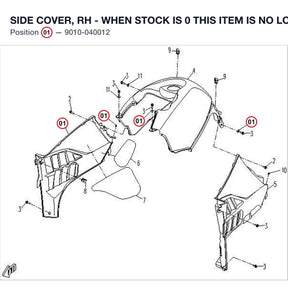 SIDE COVER, RH - WHEN STOCK IS 0 THIS ITEM IS NO LONGER AVAILABLE product image
