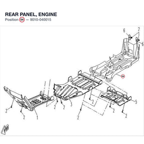 REAR PANEL, ENGINE product image